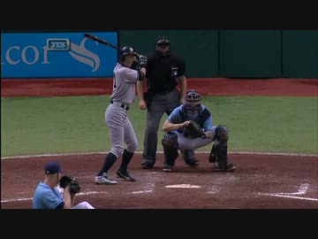 イチロー センターの横を抜き３塁打を放つ 2013/5/27