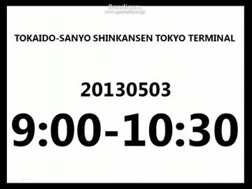 東京駅を発着する新幹線の動きを見る動画part3