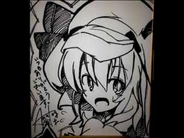 色紙お嬢様描いてみた