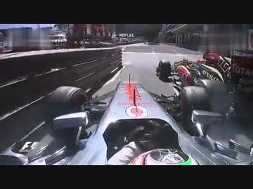 Perez crashes into Kimi at 2013 Monaco F1GP
