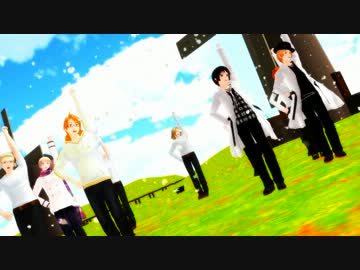 【APヘタリアMMD】 ♤島国+枢連で シャララ♡