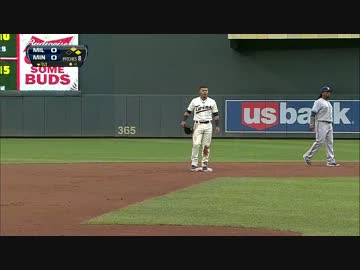 青木 無死1,2塁のピンチでジャンピングキャッチ 2013/5/30