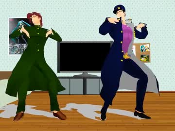 【MMD】花京院に付き合わされた承太郎