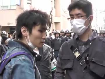 【園良太】公安担当刑事に囲まれても勇敢に抗議する【しばき隊】-前半