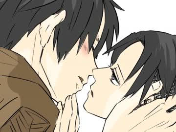 【腐向け】リヴァイ受でキ/ス/唾