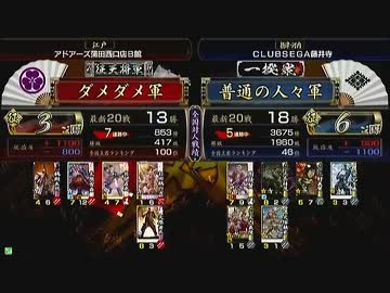 戦国大戦　頂上対決　2013/6/10　ダメダメ軍　ＶＳ　普通の人々軍