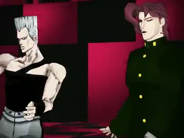 【MMD】花京院とポルナレフで“Kiss me 愛してる”