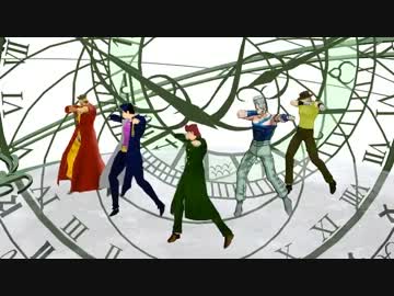 【MMD】花京院＋３部面子でサイバーサンダーサイダー【ジョジョ】