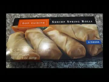 アメリカの食卓 137  冷凍の海老スプリングロールを食す！