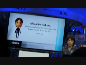 [HD] Ｅ３　大乱闘スマブラステージ　桜井政博登場＆マリオVSロックマン他