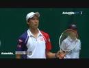 錦織圭 vs Ｍ・ヨージニ テニスATPドイツ2回戦(2013.6.12)