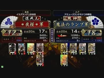 戦国大戦　頂上対決　2013/6/13　＊夜桜＊軍　ＶＳ　魔法のランプ軍