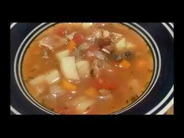 アメリカの食卓 140  マンハッタンクラムチャウダーを食す！