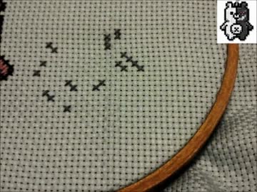 [ダンガンロンパ]モノミ・モノクマを作ってみた[クロスステッチ]