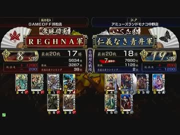 戦国大戦　頂上対決　2013/6/18　ＲＥＧＨＮＡ軍　VS　仁義なき青井軍