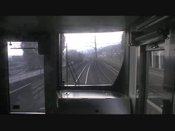 【前面展望】堅田ー京都②【225系新快速・強風遅延】