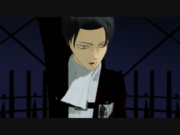 【進撃のMMD】黒ジャケ兵長がただGet Up &amp; Move!!を踊るだけ