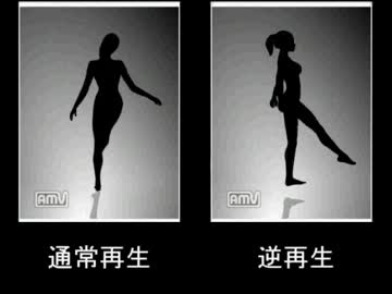 どうしても時計回りに見えるので逆再生してみた