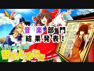 「東方人気投票」　結果発表　音楽部門