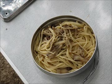 トランギアで料理第１４弾「和風きのこスパゲッティ」