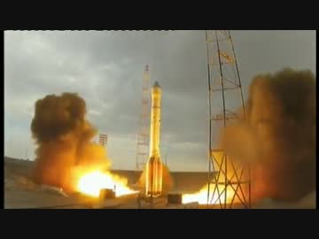 2013-07-02　プロトン-M/グロナス３機　打ち上げ失敗墜落爆破の瞬間