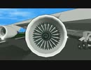 【MMD】Ｂ747実験テストうＰ2エンジンの回転さらに補修