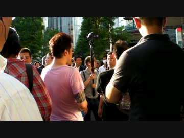 2013.07.06 渋谷駅前　鈴木信行の演説終了後、しばき隊とトラブル（前半）