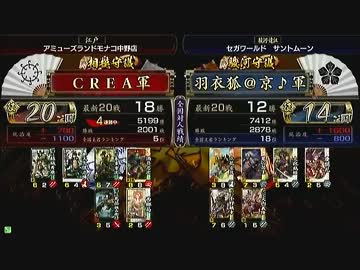 戦国大戦 頂上対決 2013/7/10 ＣＲＥＡ軍 VS 羽衣狐＠京♪軍
