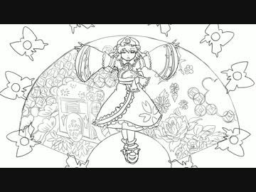 【東方】win版キャラでナイトフィーバー【手描き】ラフ・線画編