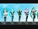 【MMD】初音ミクモデルに並んでもらった2