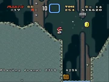 【TAS】スーパーマリオワールド　３－２　ダッシュ禁止