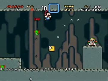 【TAS】スーパーマリオワールド　３－２　ダッシュ禁止　※更新