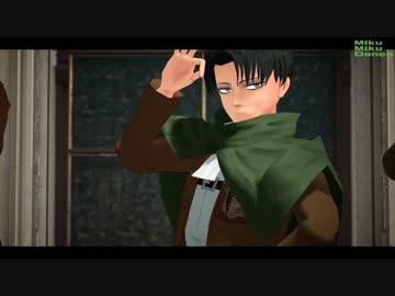 【MMD】調査兵団のイケメン３人で☆レッツ！ユーロビートダンス