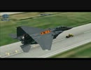 【FSX】F-15Eストライクイーグル vs ジェットトラック で対決してみた。