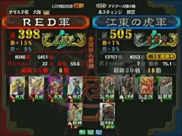 三国志大戦３ 頂上対決 2013/7/18 ＲＥＤ軍 VS 江東の虎軍