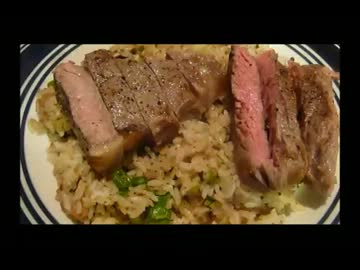 アメリカの食卓 151  ガーリックステーキライスを食す！