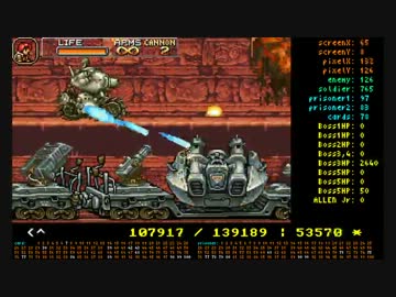 【TAS】 メタルスラッグアドバンス HARD 100%カード　in 38:50.38　(2/3)