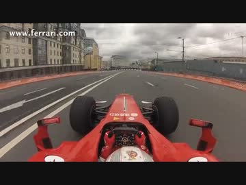 小林可夢偉、F1フェラーリデモ走行のオンボード映像