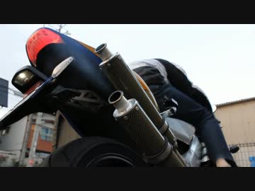 【真冬】2stバイクのキックをミスるとこうなる。【白煙】