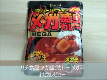 ハチ食品　メガ盛りカレー メガ辛 試食レビュー