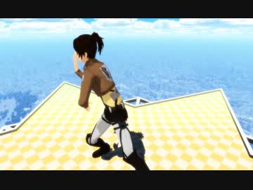 【進撃のMMD】兵長とハンジ分隊長でギガンティックO.T.N【修正版】