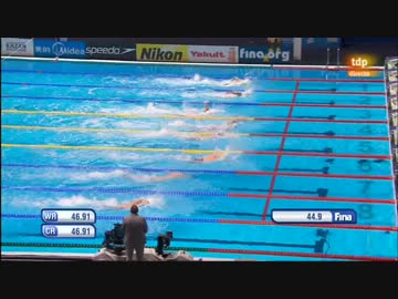 世界水泳バルセロナ 男子100M 自由形 決勝