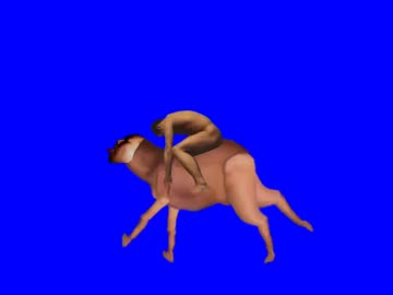 赤獅子にまたがり遥か西の国へ旅立つ先輩BB