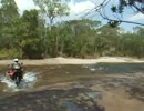 crossing a river on the way to cape york
