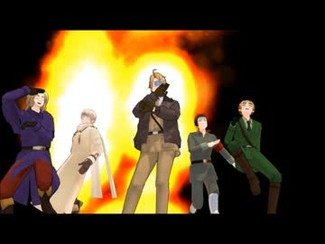 【APヘタリアMMD寸劇】ゆっくりで枢軸の宣戦布告？
