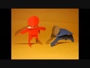 アンパンマン風を切り折り紙で作ってみた