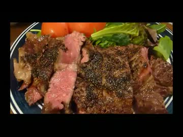 アメリカの食卓 162 リブアイのペッパーステーキを食す！