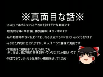 【ゆっくり語り】ゲームの剣術は真人間には可能か挑む【一刀目】