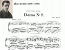 J.Mediņš - 24 Dainas (24 Preludes) for piano: No. 8 in D flat major