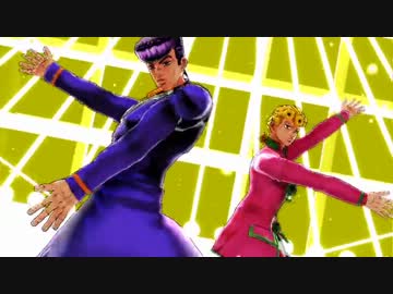 【MMD】仗助とジョルノでkiss_me_愛してる【ジョジョ】
